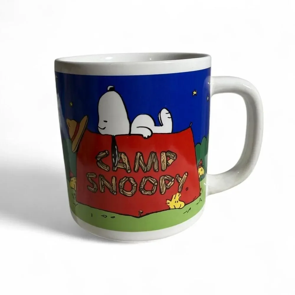 Vintage early 70s rare Camp Snoopy Knott's Berry Farm Mug